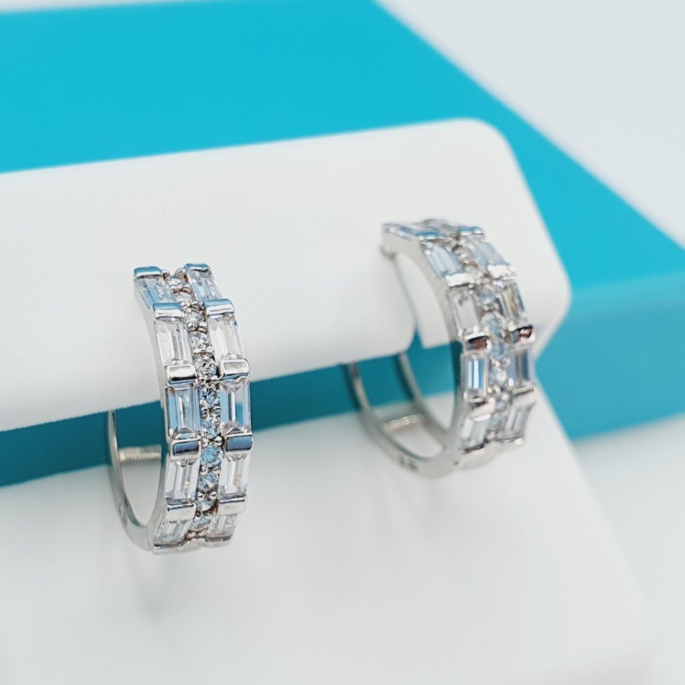 "925 Sterling Silver CZ Beautiful Earrings for Women, 1USPAR4132